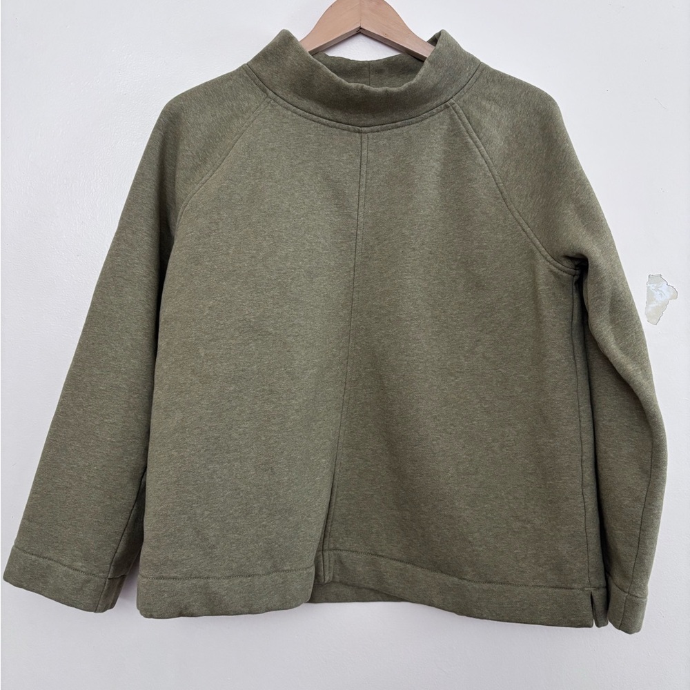 J Jill Organic Cotton M Sustainable Natural Women's Sweatshirt Cozy Gardening